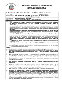 realiza&ccedil;&atilde;o de certame licitat&oacute;rio na modalidade