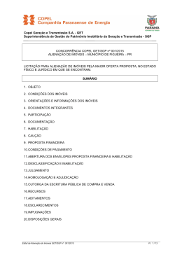 Edital Aliena&ccedil;&atilde;o Im&oacute;veis