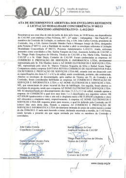 Ata do Preg&atilde;o