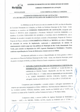 RIO&Ecirc;I&Eacute;&Ecirc; comiss&Atilde;o PERMANENTE DE LICITA&Ccedil;&Atilde;O MODALIDADE