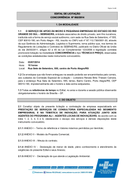 EDITAL DE LICITA&Ccedil;&Atilde;O CONCORR&Ecirc;NCIA N&ordm; 002