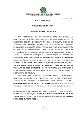 1&deg; Edital CC 04/2015