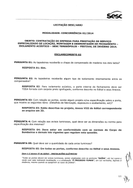 LICITAÇÃO SESC/ARRJ MODALIDADE: CONCORRÊNCIA 02/2014