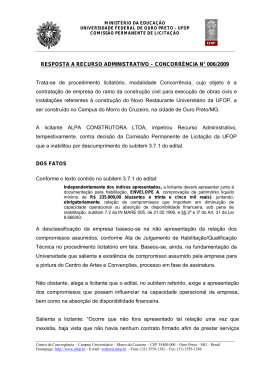 RESPOSTA A RECURSO ADMINISTRATIVO