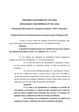 1 PROCESSO LICITAT&Oacute;RIO N&deg; 013/2009 MODALIDADE