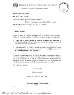 Leia o voto na &iacute;ntegra - Conselheiro Ant&ocirc;nio Carlos Andrada