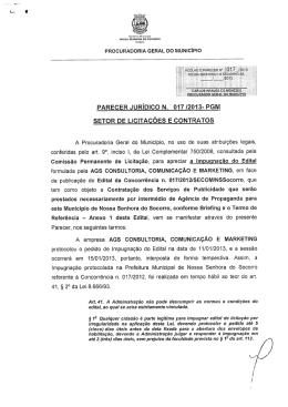 PARECER JURÍDICO N. 01712013- PGM