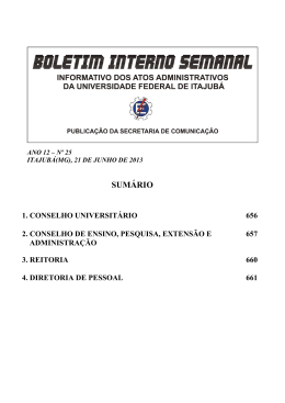 Boletim Interno Semanal: Ano 12