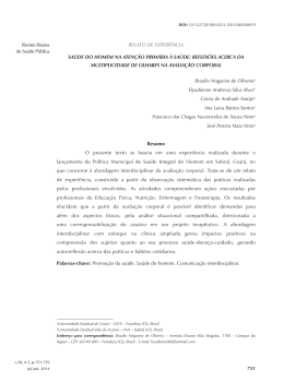 Revista Baiana de Sa&uacute;de P&uacute;blica 751 Resumo O presente texto se