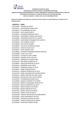 30/01/2015 - Rela&ccedil;&atilde;o de pedidos de isen&ccedil;&atilde;o de taxa de inscri&ccedil;&atilde;o