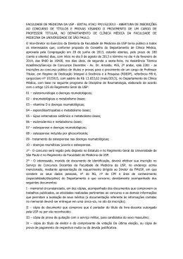 faculdade de medicina da usp - edital atac/ fm/152/2013