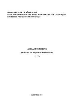 ADRIANO ADORYAN Modelos de neg&oacute;cios de televis&atilde;o (v. 2)