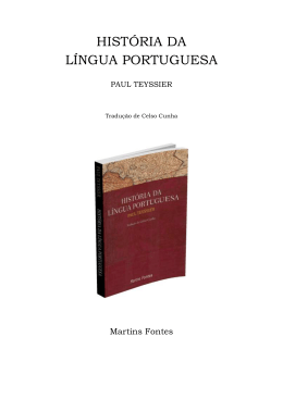Hist&oacute;ria da L&iacute;ngua Portuguesa