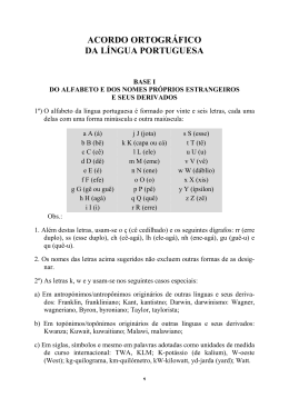 ACORDO ORTOGR&Aacute;FICO DA L&Iacute;NGUA PORTUGUESA
