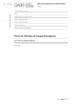 Prova de Aferi&ccedil;&atilde;o de L&iacute;ngua Portuguesa