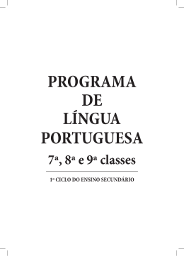 PROGRAMA DE L&Iacute;NGUA PORTUGUESA