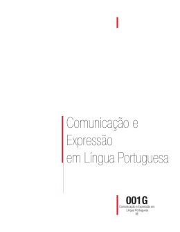 Comunicação e Expressão em Língua Portuguesa