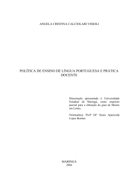 política de ensino de língua portuguesa e prática docente