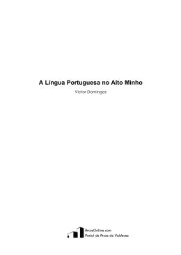 A L&iacute;ngua Portuguesa no Alto Minho