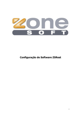 Configura&ccedil;&atilde;o de Software ZSRest