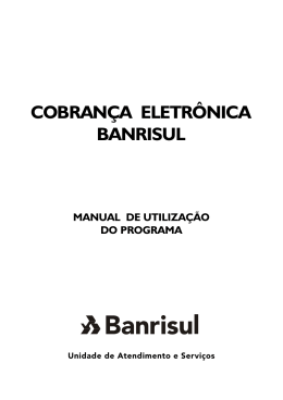 Manual do aplicativo Cobran&ccedil;a Eletr&ocirc;nica Banrisul