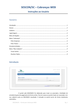 SESCON/SC &ndash; Cobran&ccedil;as WEB Instru&ccedil;&otilde;es ao