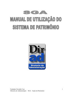 SGA &ndash; Se&ccedil;&atilde;o de Patrim&ocirc;nio