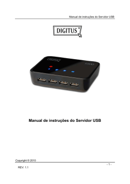 Manual de instruções do Servidor USB