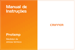 Manual de instru&ccedil;&otilde;es Protemp - Criffer Instrumentos de Medi&ccedil;&atilde;o
