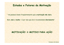 Estados e Fatores da Motiva&ccedil;&atilde;o