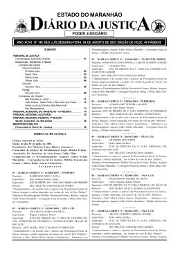 I&Aacute;RIO DA JUSTI&Ccedil; - Portal do Poder Judici&aacute;rio do Estado do Maranh&atilde;o