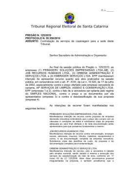 Resposta Recurso Copeiragem125 - Tribunal Regional Eleitoral de