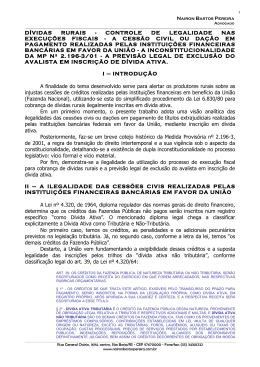a cess&atilde;o civil ou da&ccedil;&atilde;o em pagamento realizadas pelas