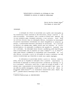 variabilidade na estimativa da esperan&ccedil;a de vida decorrente