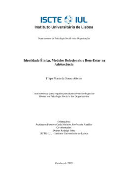 Identidade Etnica, Modelos Relacionais e Bem