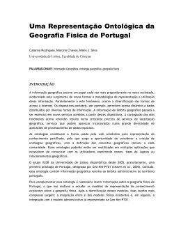 Uma Representação Ontológica da Geografia Física de Portugal