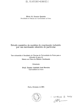 Estudo num&eacute;rico de modelos de prescimento induzido