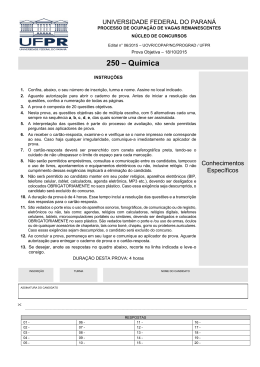 250 &ndash; Qu&iacute;mica - NC- UFPR - Universidade Federal do Paran&aacute;