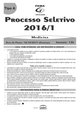 VESTIBULAR FAMA - MEDICINA - TIPO A
