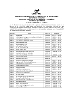 N&uacute;mero Nome Inscri&ccedil;&atilde;o Entrevista 833777 Alan Barbosa - cefet-mg