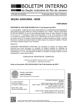 seção judiciária - Justiça Federal – Seção Judiciária do Rio de Janeiro