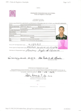 F PF - Ficha de Registro e Inscri&ccedil;&atilde;o Page I of 1