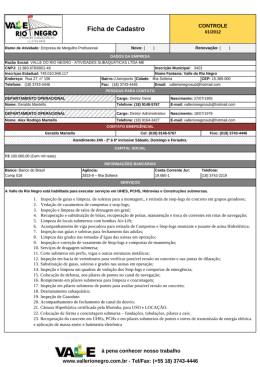 Ficha de Cadastro CONTROLE