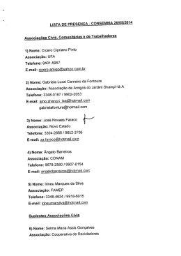 LISTA DE PRESENÇA - CONSEMMA 2610512014