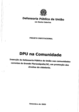 Projeto DPU na Comunidade