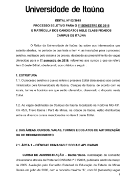 Edital completo - Universidade de Ita&uacute;na