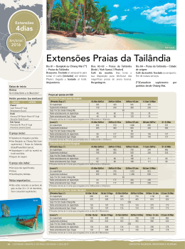Extens&otilde;es Praias da Tail&acirc;ndia