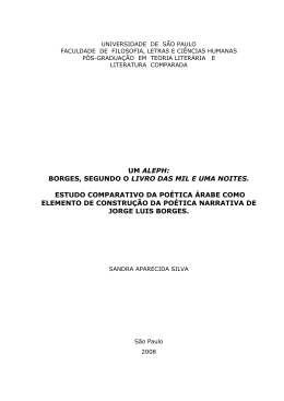 UM aleph: Borges segundo o livro das mil e uma noites