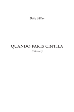 QUANDO PARIS CINTILA