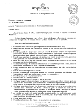Ao Consetho Federal de Economia AIC. Sr. Eviiazio Alves